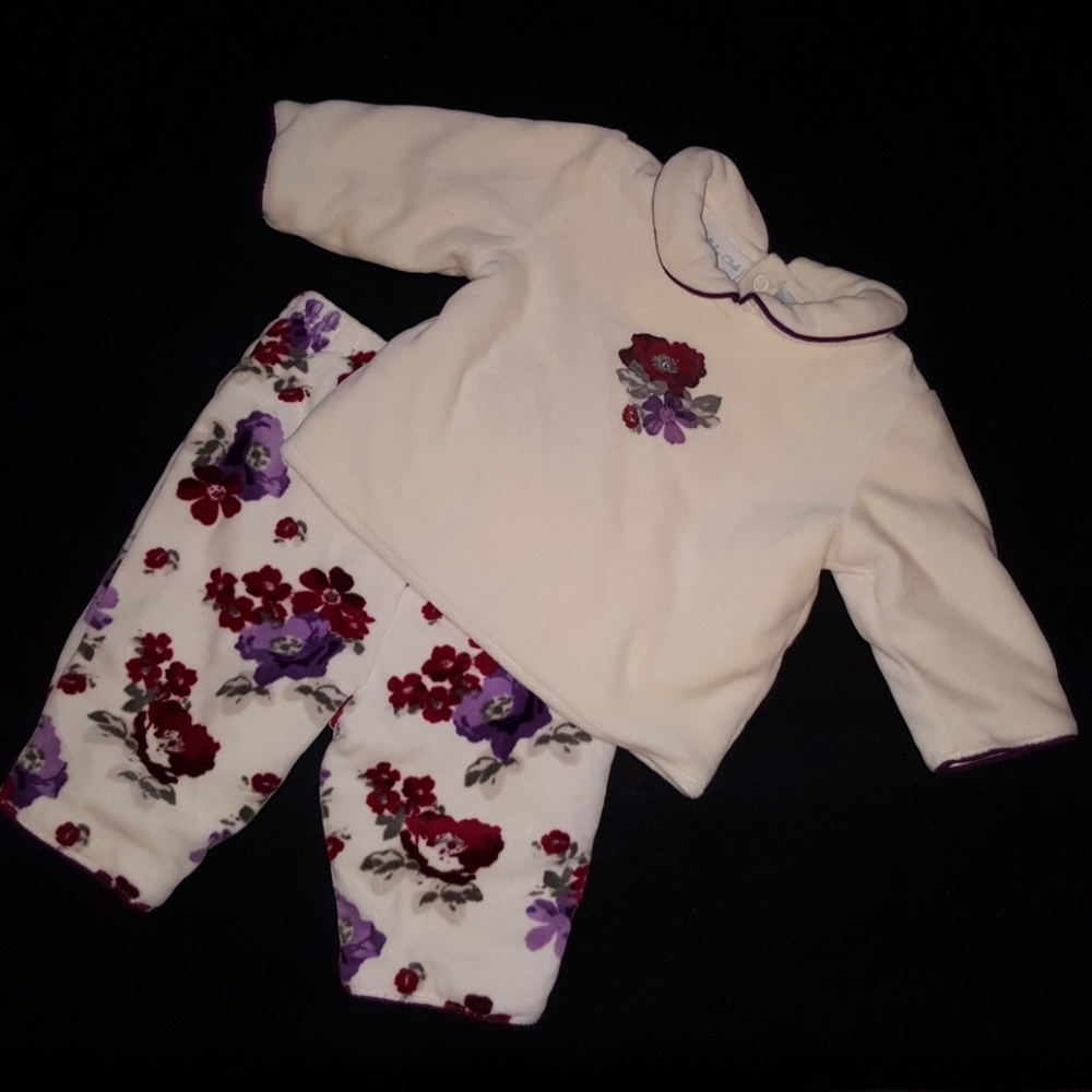 Lullaby Club 2 PC Thick Winter Flower Outfit